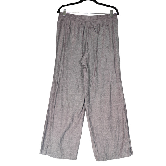 Old Navy Pants Womens L Gray Linen Blend Pull On Pockets Lightweight 31 x 25 - Picture 4 of 9